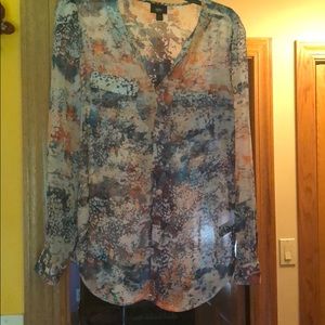 Sheer cute long sleeve shirt